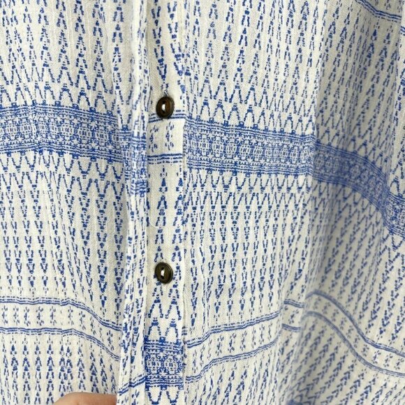 Maeve - Anthropologie Lena Yarn Dyed Tunic Shirt Boho Balloon Sleeve - Picture 5 of 10